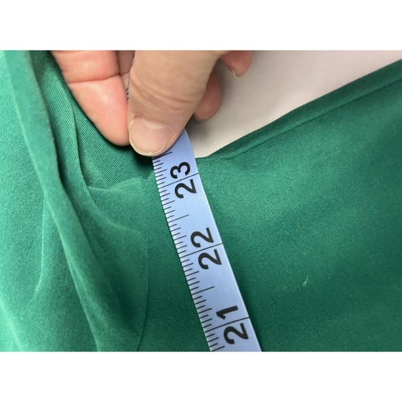 Women's Button-Down Green Faux Suede Shirt Sz 16 Lagenlook Oversized Grannycore - Picture 6 of 8